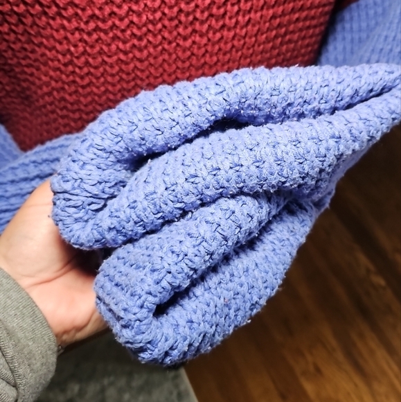 Free People Womens Park City Oversized Chunky Colorblock Sweater S - Picture 9 of 14